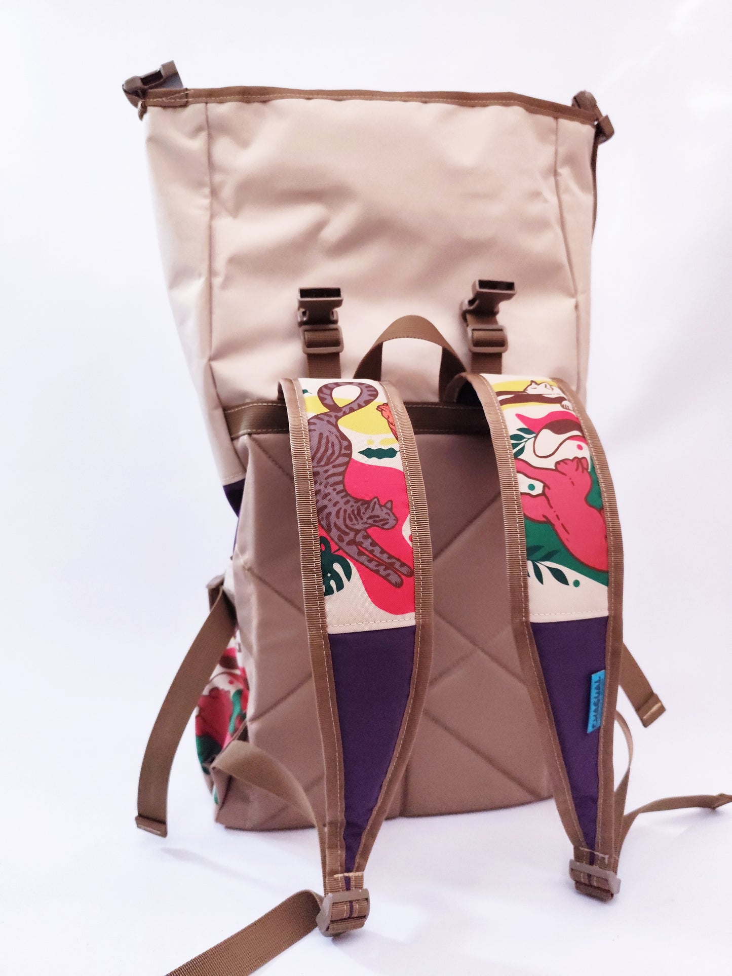 MOCHILA FELINA BEIGE