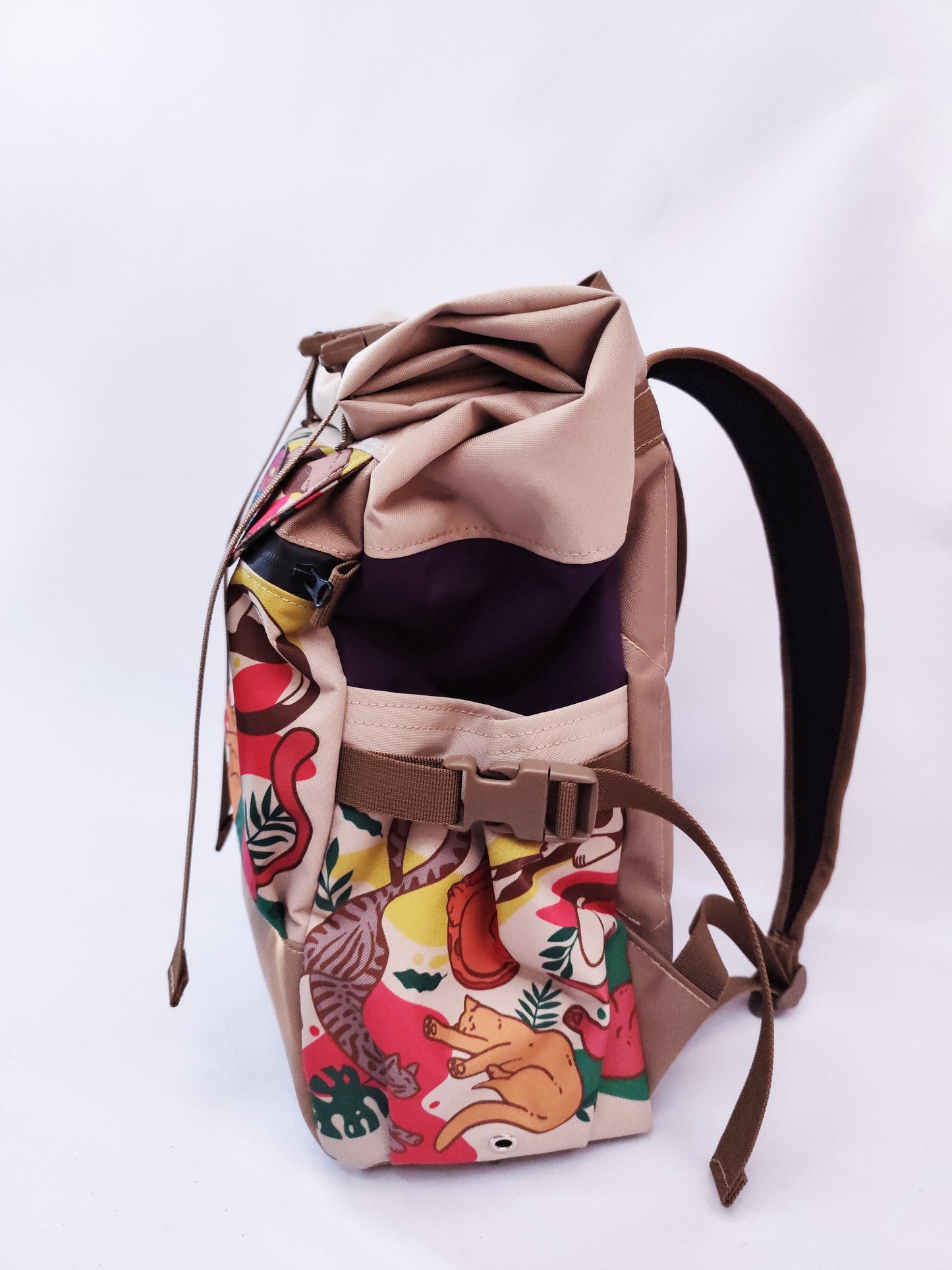 MOCHILA FELINA BEIGE